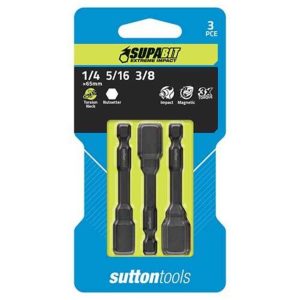 NUTSETTER MAGNETIC S157 1/4,5/16,3/8 65MM POWER 3PC SUPABIT