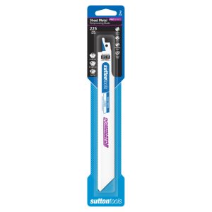 Recip Blade H513 Sheet Met 225x25x0.9mm 18TPI BMtl DOMIN 2PK