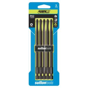 SCREWDRIVER BIT S151 PHILLIPS PH2 150MM POWER 5PK SUPABIT