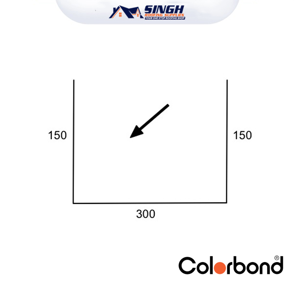 Box Gutter 150 X 300 X 150 Colorbond® - Singh Roofing Supplies