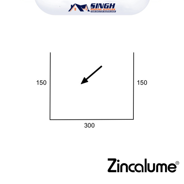 Zincalume Box Gutter 150x300x150 | Box Gutter Flashing