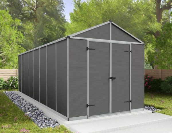 Rubicon Garden Shed - Dark Grey Polycarbonate Panels - Image 3