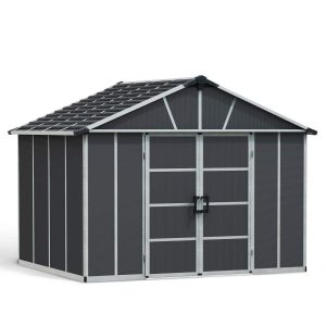 Yukon Garden Shed, Without Floor - Dark Grey Polycarbonate Panels