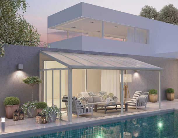 Patio Cover Side Wall 3m White - Image 4