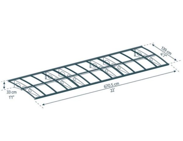 Herald Door Awning - Aluminium Frame With Twin-Wall Polycarbonate Panel - Image 7
