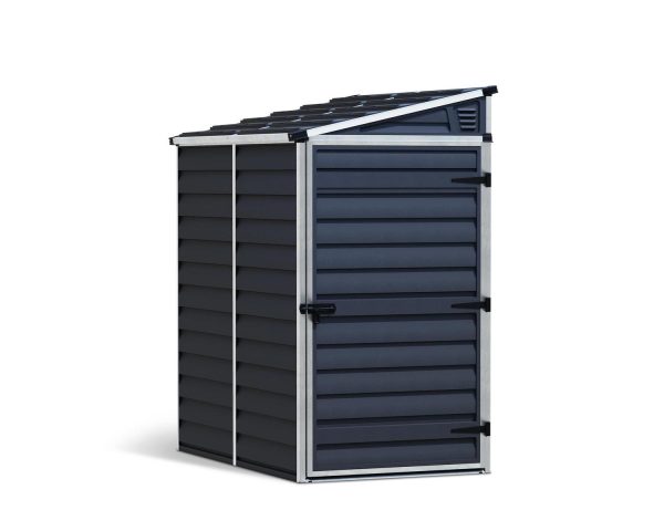 Pent 1.02m x 1.77m Garden Shed - Midnight Grey Polycarbonate Panels