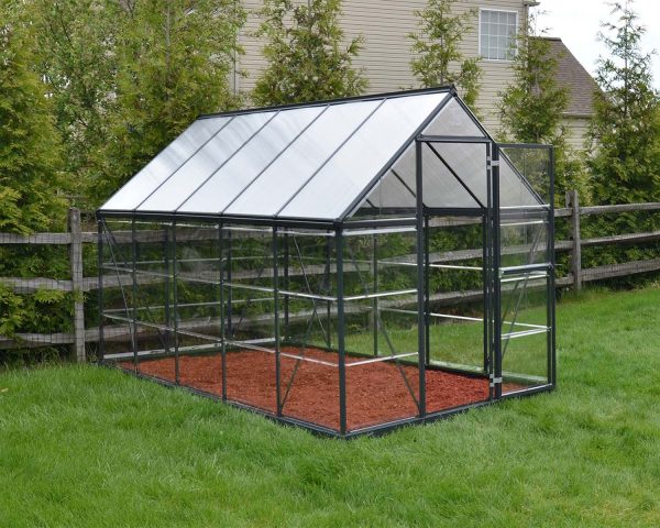 Hybrid Greenhouse - Grey Aluminium Frame & Hybrid Polycarbonate Panels - Image 3