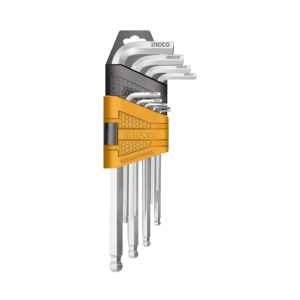 Ingco Allen Key Hex Ball Point 1.5-10mm Long 9 Piece