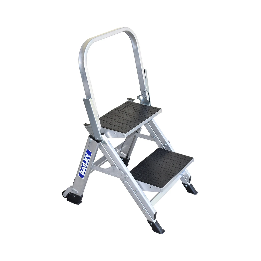 Bailey Stairway Ladder 2 Step with Safety Rail 150kg Ind