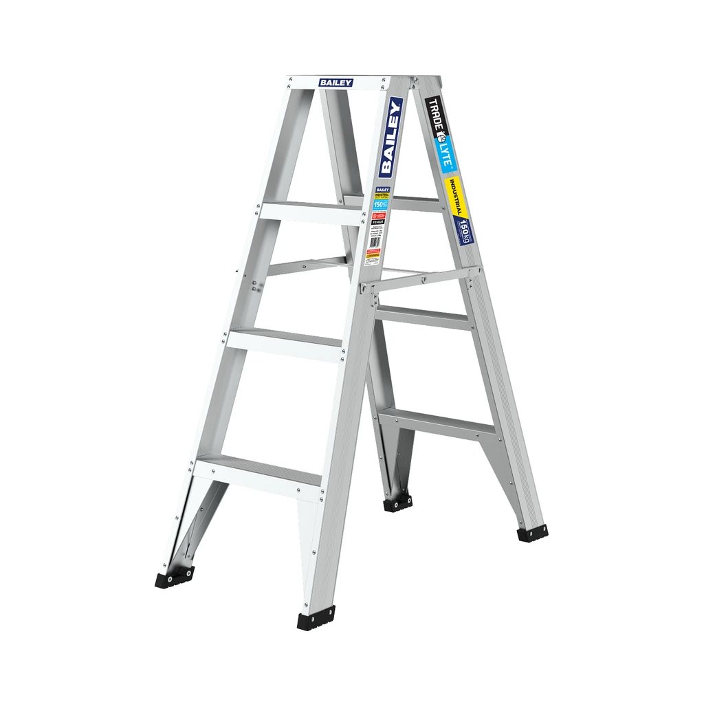 Bailey Trade Lyte 150kg Aluminium Double Sided Step Ladder 1.2m (4 Step)