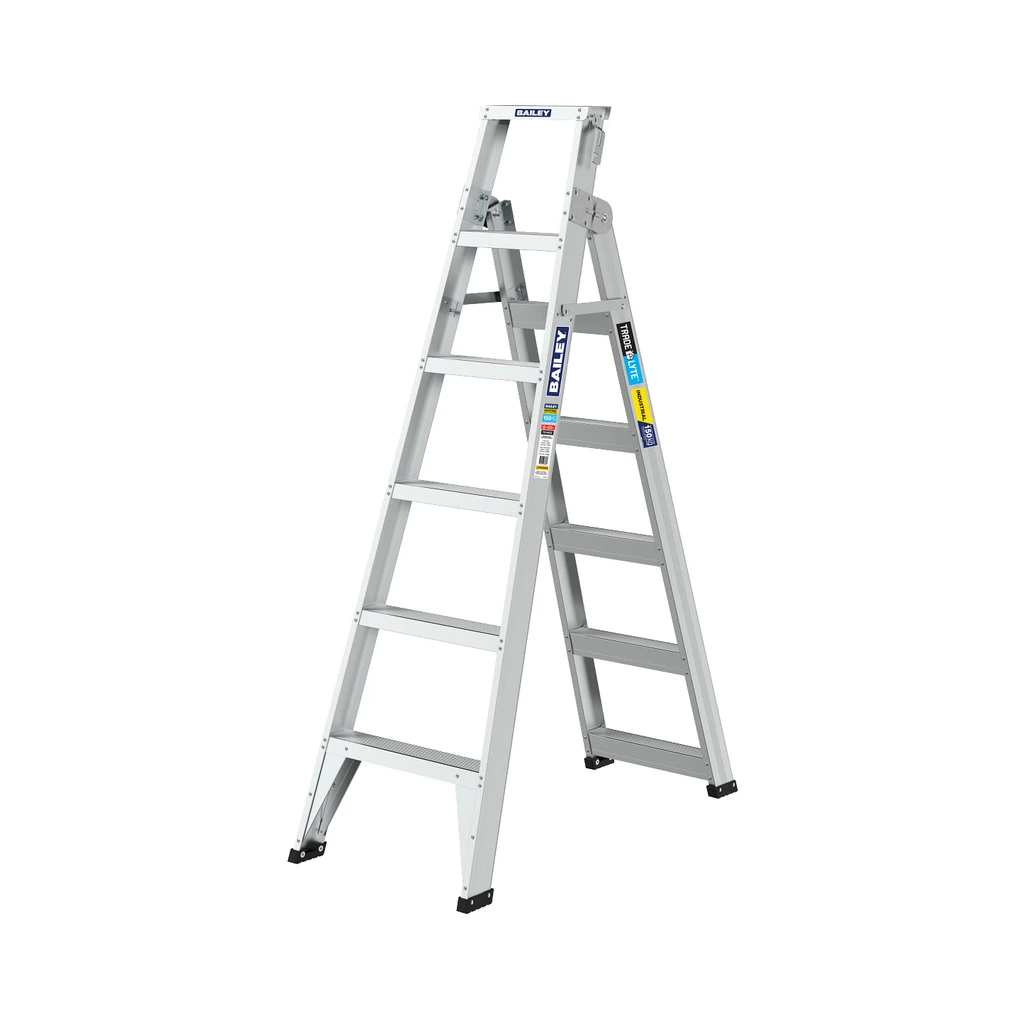 Bailey Trade Lyte 150kg Aluminium Dual Purpose Ladder 1.8m/3.2m (6 Step)