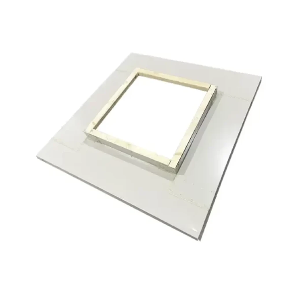 Custom flashing for flat roof skylights