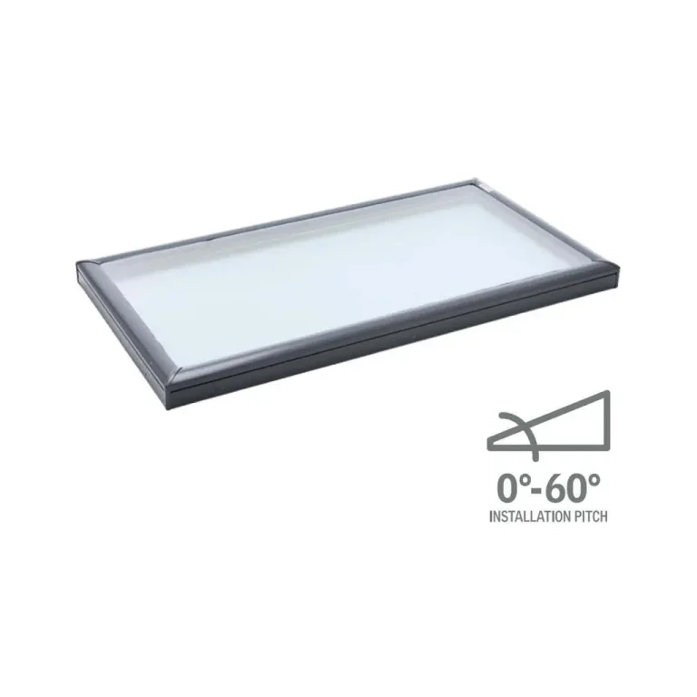 VELUX FCM flat roof skylight 0 to 60 degree installation pitch