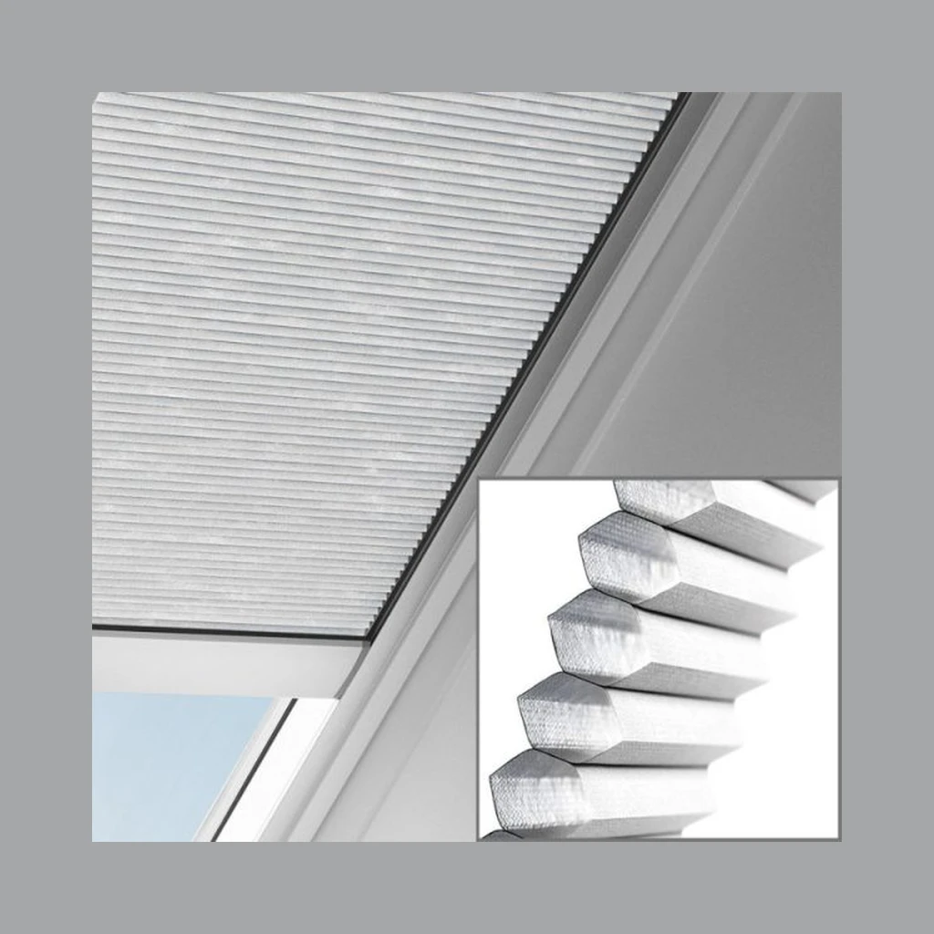 VELUX skylight with honeycomb blind in a home
