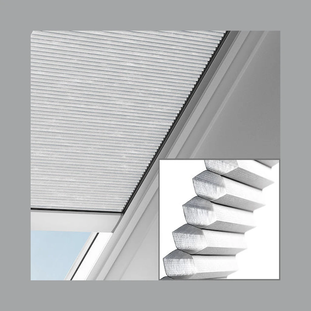 VELUX honeycomb and pleated translucent skylight blinds