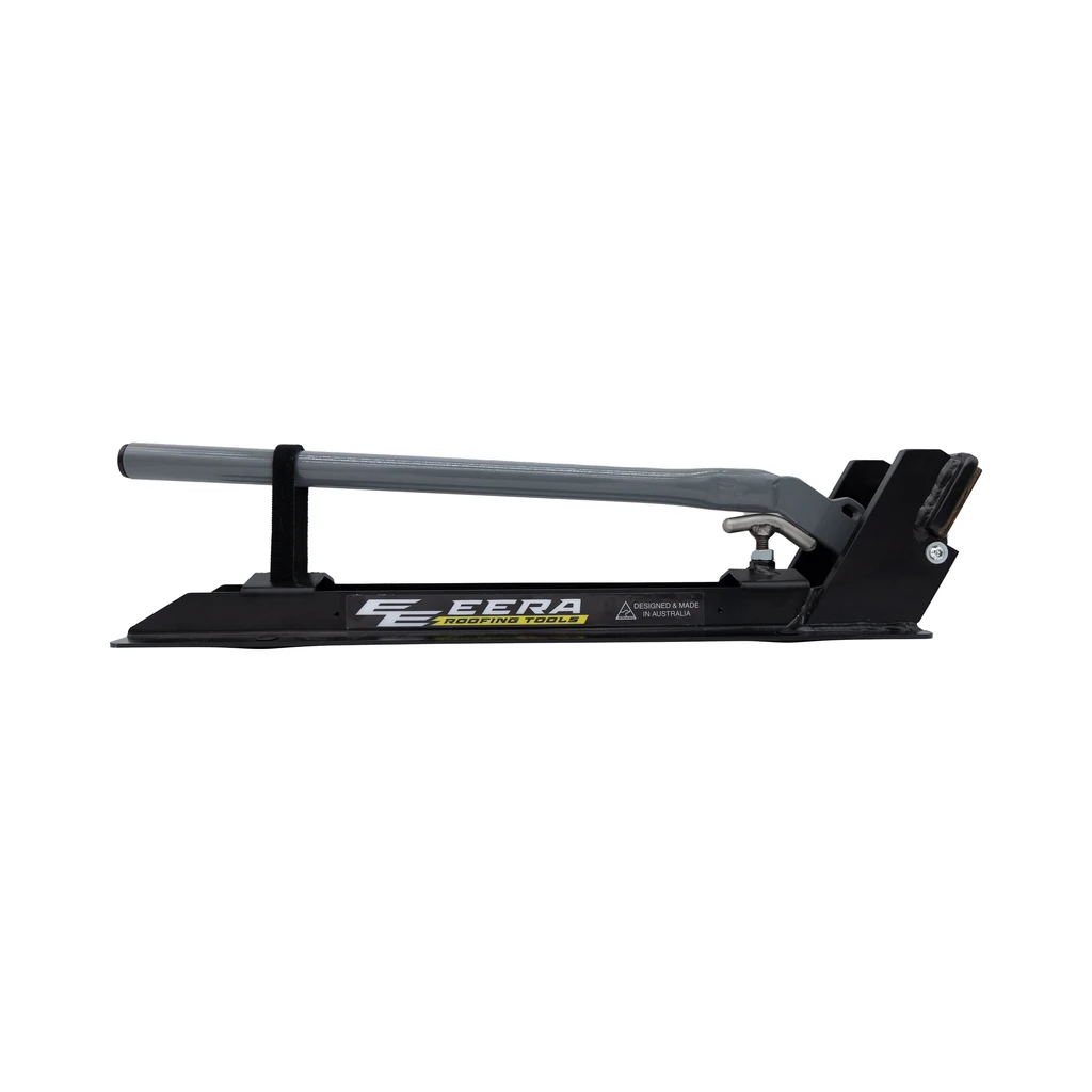 EERA Trimdek ridge cap notcher, side view with the handle down