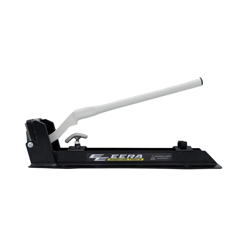 EERA Klip-Lok flashing notcher with white handle, side view